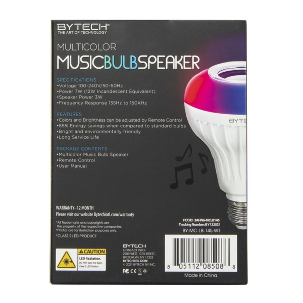 Bytech Color-Changing Speaker Light Bulb With Remote Control - Picture 2 of 3